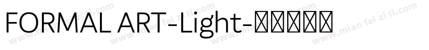 FORMAL ART-Light字体转换